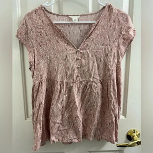 Caslon v neck short sleeve blouse